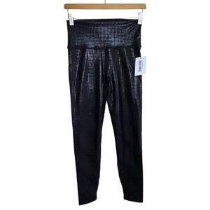 NWT Burn Boot Camp | Black Digi Foil Print Shiny Leggings Size Large